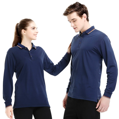 Осенняя футболка polo, с печатью вашего логотипа