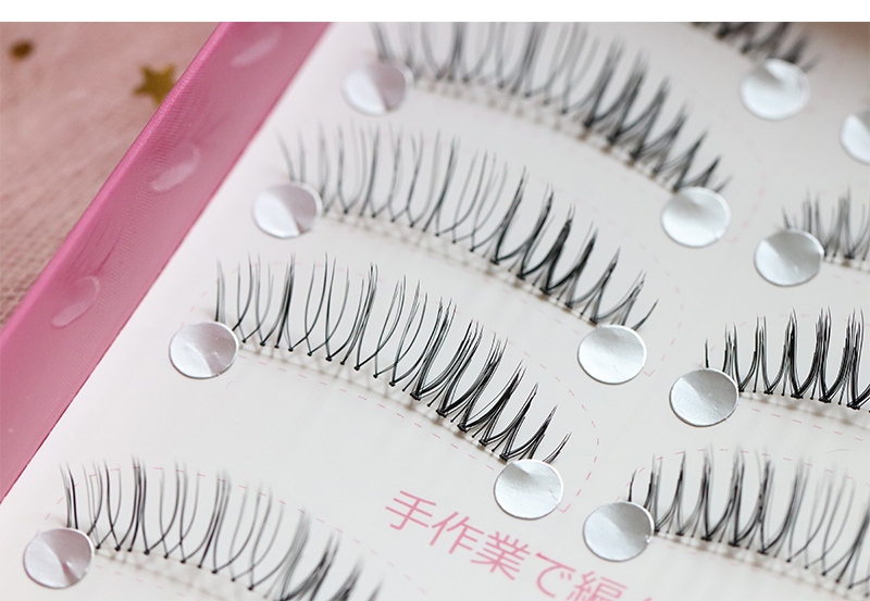 Moon Princess Lông mi giả N03 Nâng cấp 10 Cặp Mô phỏng ngắn tự nhiên Tái sử dụng Trang điểm cô dâu S1 - Lông mi giả mi giả nam châm