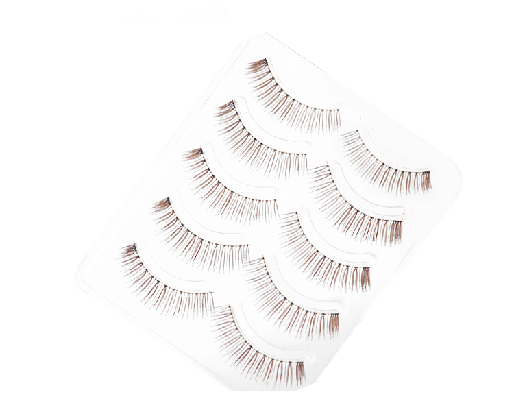Moon Princess Lông mi giả Độ dày tự nhiên và đôi mắt thực tế Kéo dài Caramel Brown G510 - Lông mi giả mi gân trong