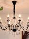 Moori Light House Crystal Chandelier for Living Room, Dining Room, Bedroom - French Retro Branch-Shaped Light Luxury and Elegant Lighting Fixture