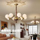 Moori Vintage Style Living Room Chandelier American Retro Brass Black Walnut Branch-Shaped Bedroom Study Lighting Fixture