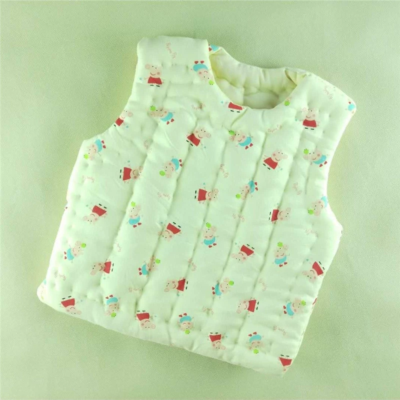 Áo vest cotton cotton nguyên chất Đàn ông và phụ nữ Áo trẻ em trẻ em Áo vest trẻ em dày quần áo mùa đông Áo trẻ em áo gile bé gái hàng độc