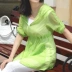 Hosa hosa áo gió dài ngoài trời bãi biển chống thấm ánh sáng dài tay trùm đầu áo hở eo - Áo gió thể thao áo khoác muji Áo gió thể thao