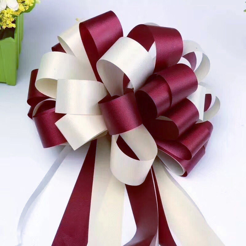 Two-color large pull flower wedding wedding wedding room layout wedding car decoration supplies pull flower team ribbon hand pull flower