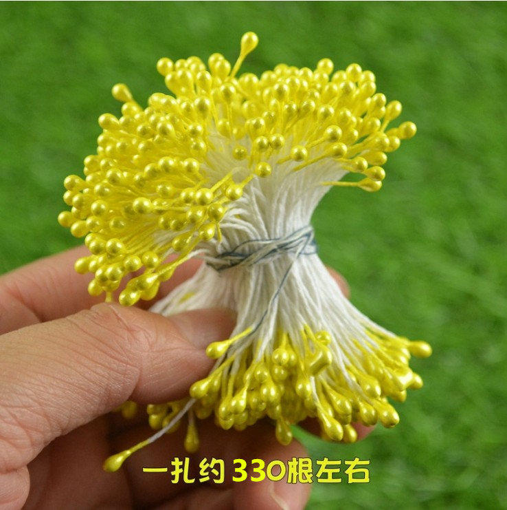 Simulation pistil color pearlescent flower heart handmade DIY material antique hairpin material hair accessories fondant flower art