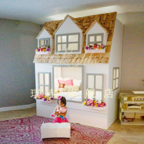 Children Princess Bed Castle Girl Dream Bedroom House Bed Childrens Room Tree House Bed Solid Wood Multifunctional