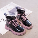 Martens, туфли, детские демисезонные зимние короткие сапоги, флисовые ботинки