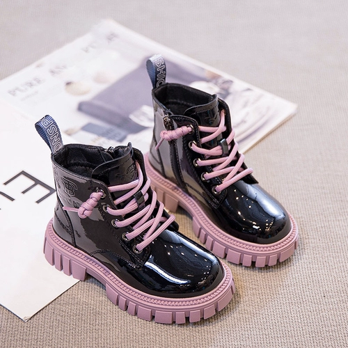 Martens, туфли, детские демисезонные зимние короткие сапоги, флисовые ботинки