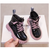 Martens, туфли, детские демисезонные зимние короткие сапоги, флисовые ботинки