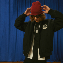 WASSUP new wool casual joker loose cotton clothes trend wild classic chain embroidery baseball jacket