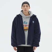 WASSUP corduroy cotton suit thickened high lapel vintage coat cotton coat on the casual trend of winter loose men and womens clothing