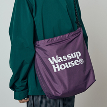 WassupHouse waterproof skew satchel large-capacity male and female co-pay student intake sports casual bag boomer card
