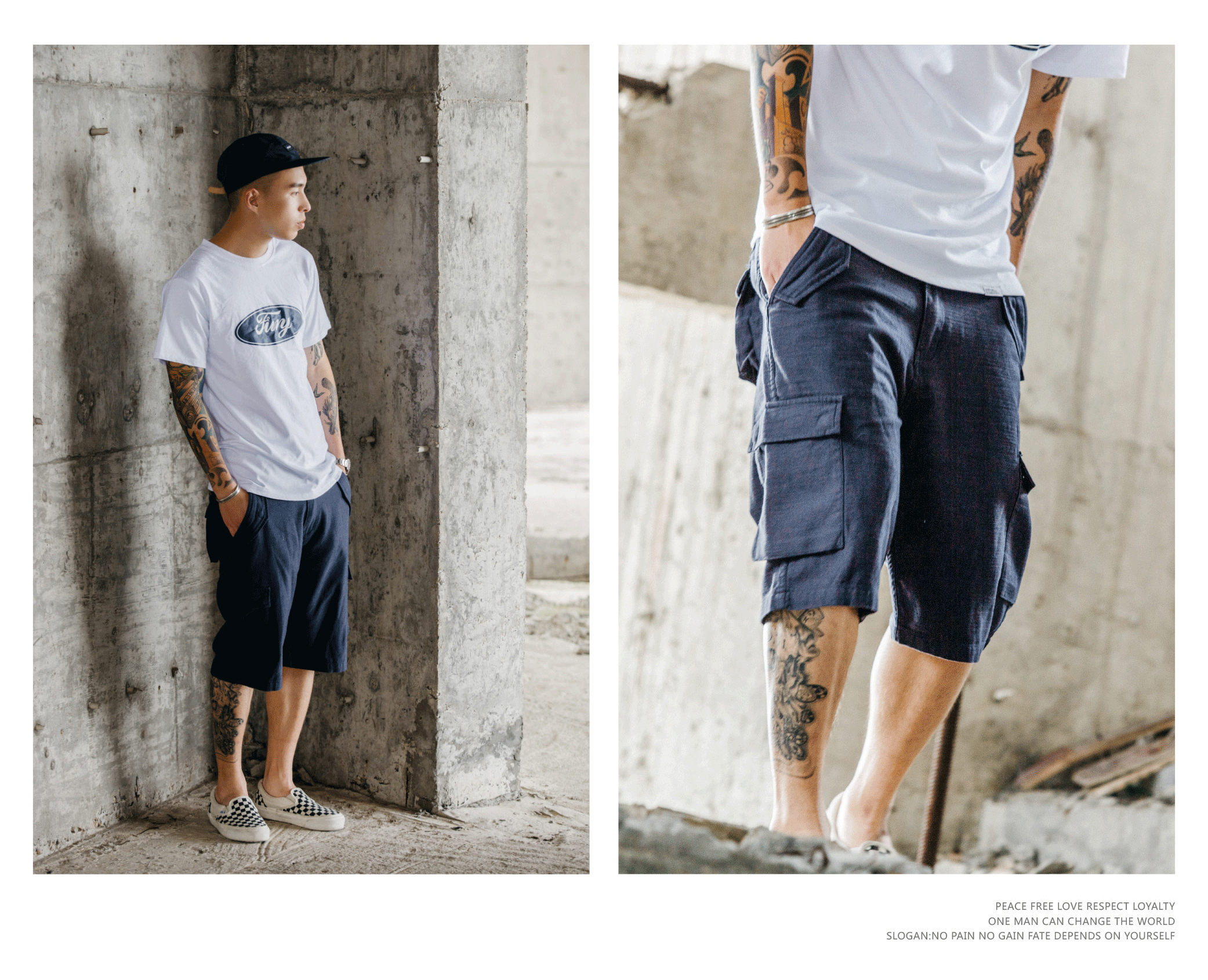 WASSUP2018ss phiên bản nâng cấp của quần short dụng cụ ba chiều thủy triều quốc gia quần ngắn