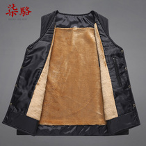 New products for middle-aged and elderly plus velvet thickened vest vest elderly winter clothes sleeveless waistband shoulder father horse jacket