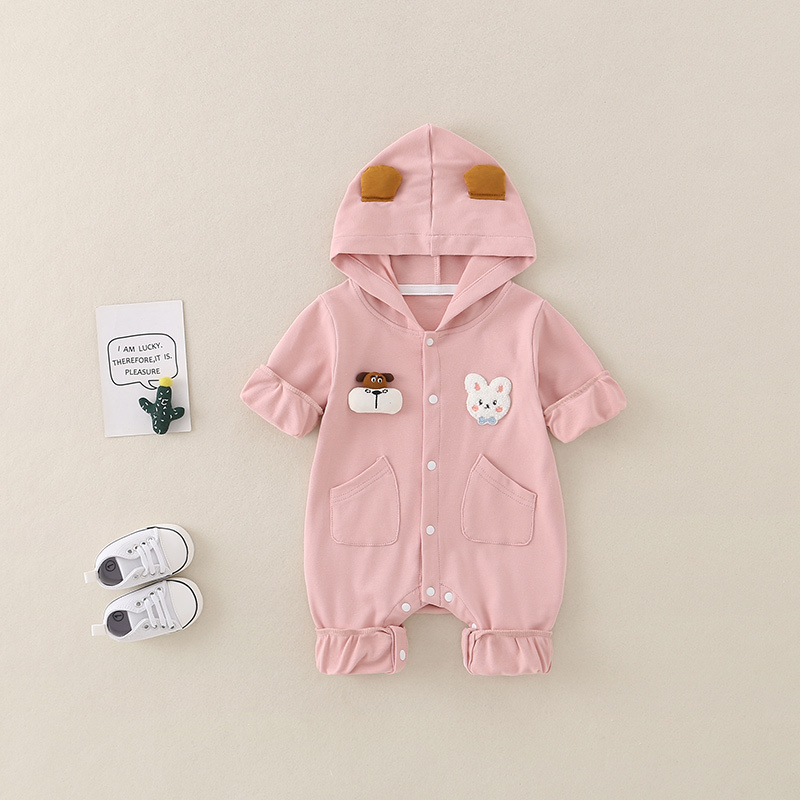 Baby Clothes Spring Single-Layer Thin Hooded Jacket Small Infant Windproof Outdoor Clothing Female Baby Spring and Autumn Jumpsuit Baby Clothes Spring Single-Layer Thin Hooded Jacket Small Infant Windproof Outdoor Clothing Female Baby Spring and Autumn Jumpsuit