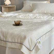Category A mother and baby silk 80 count jacquard Tencel summer cool quilt sleeping naked high-end ice silk air-conditioning quilt fitted sheet quilt