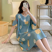 MZS Skirt-1703 ананасовый цветок темно-синий