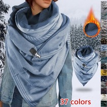 2021 Fashion Women Printing Button Soft Wrap Casual Warm Sca