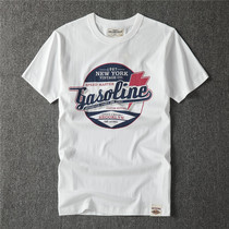 Ammerch Summer Retro Moto Locomotive Printed T-shirt Trendy Pure Cotton Youth 200 gr Round Collar Short Sleeve Tee