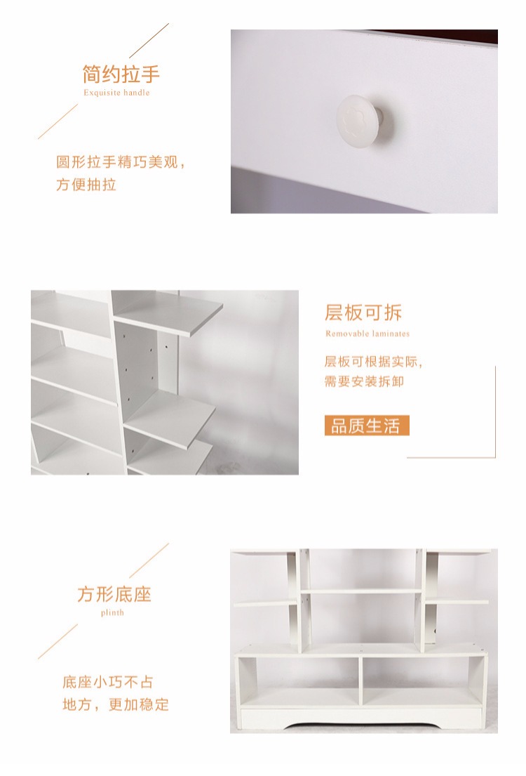 Sáng tạo đa chức năng kết hợp giá giày gỗ lưu trữ giá đơn giản và hiện đại có thể được phân loại giá lưu trữ không gian kinh tế kệ treo