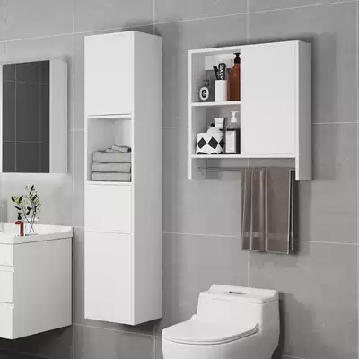 Wall-mounted bathroom side cabinet waterproof toilet side cabinet toilet narrow cabinet dressing room rack hanging cabinet storage cabinet