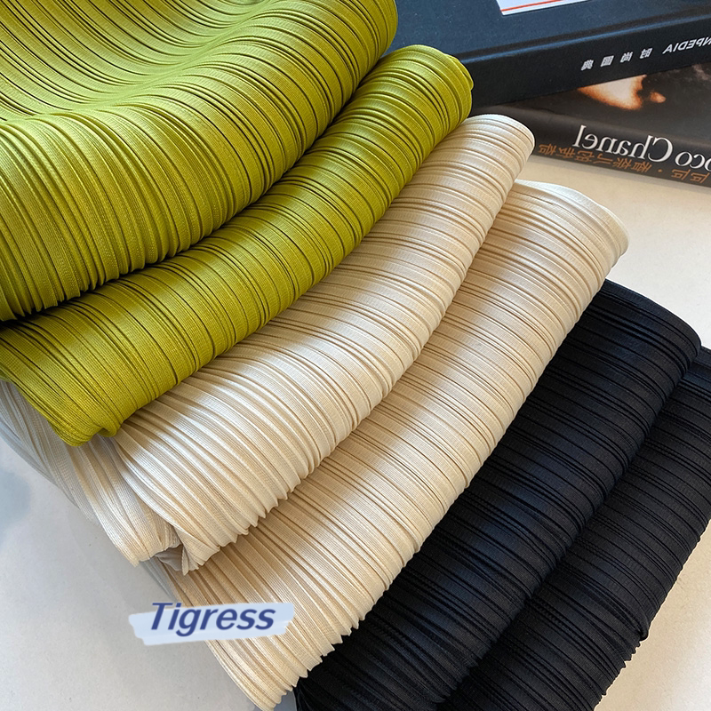 [in Stock] Miyake Pleated Pants for Women, Spring/Summer Thin Nine-Point Wide-Leg Pants, High-Waisted Draped Straight-Leg Trousers