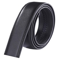Mens belt without head Business automatic buckle head layer cowhide youth headless belt do not buckle head t 