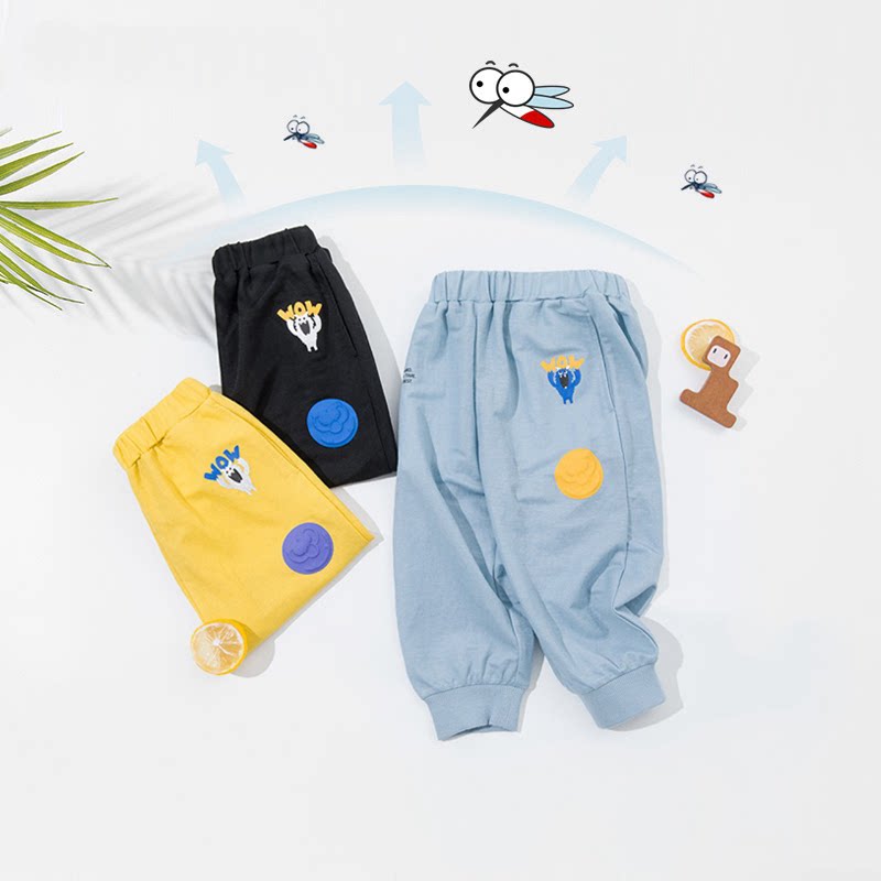 Clearance Bambala bala boys' pants baby anti-mosquito pants children's autumn clothes 2022 new thin trousers with feet
