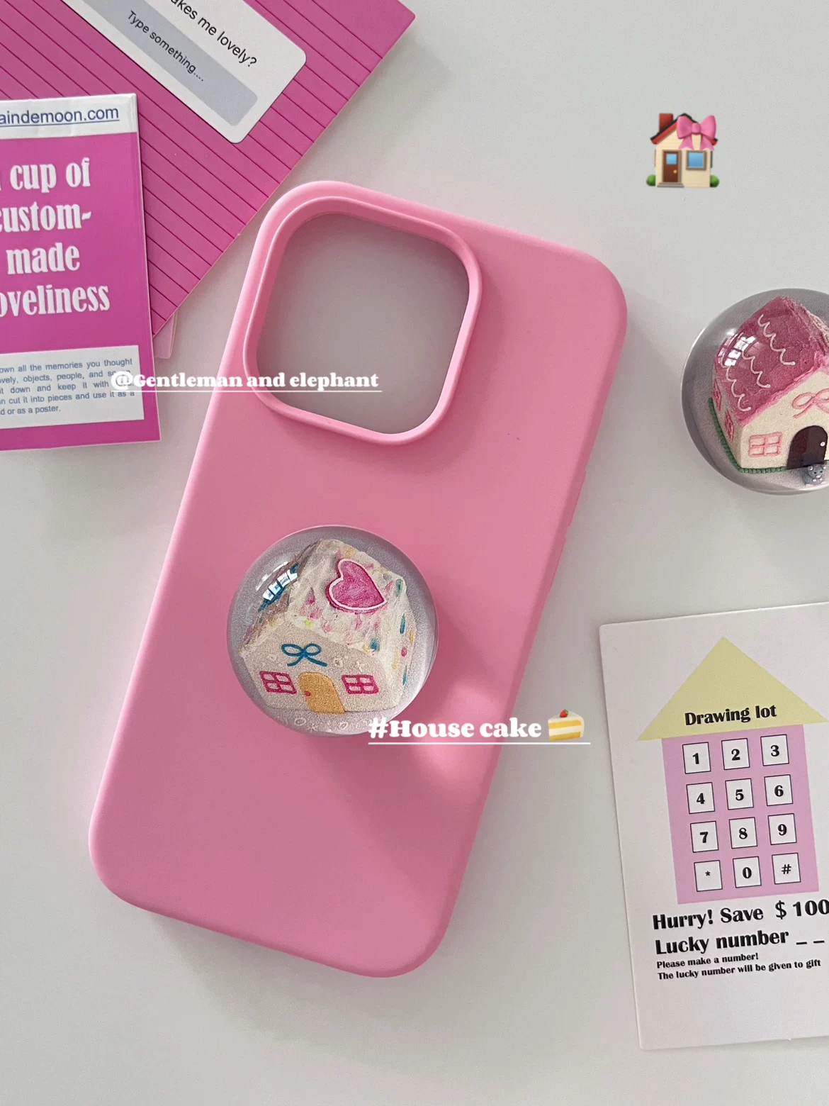 Apple, Huawei, милая кремовая домик, совместимый iPhone 15, чехол для телефона, телескопическая воздушная подушка, трубка, iphone