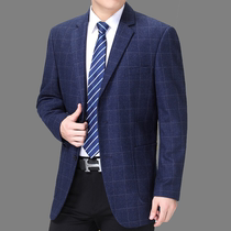 Autumn Winter Wool Men Casual Western Suit Mens Middle Suits Business Loose Single Western Fur Coats Big Code Dad Clothes