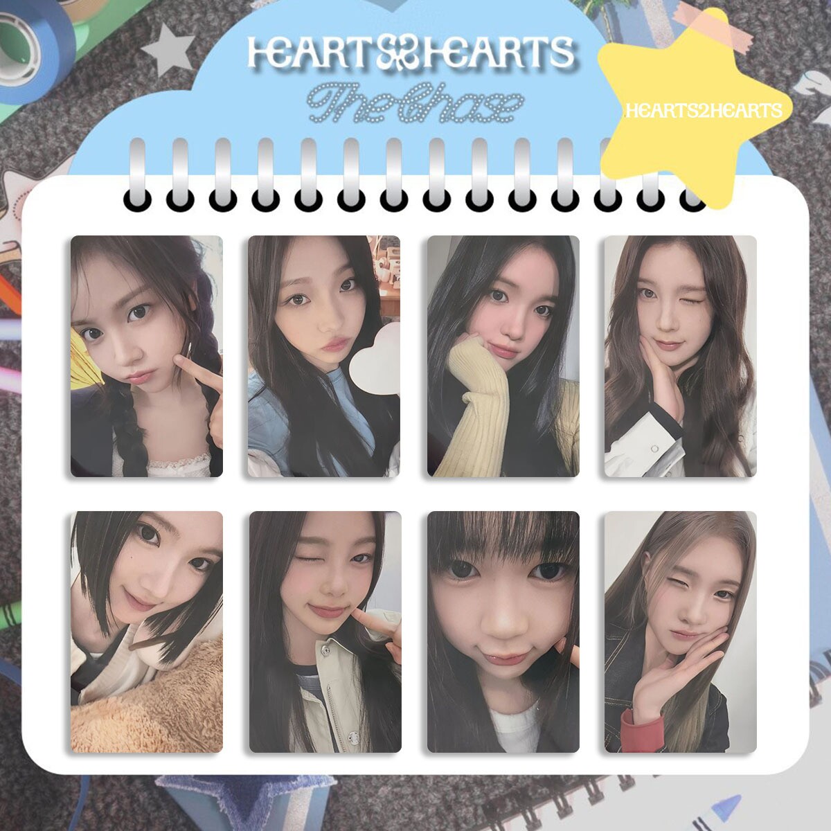 Hearts2Hearts組合周邊小卡H2H專輯小卡The Chase特典卡S2U卡片-淘寶