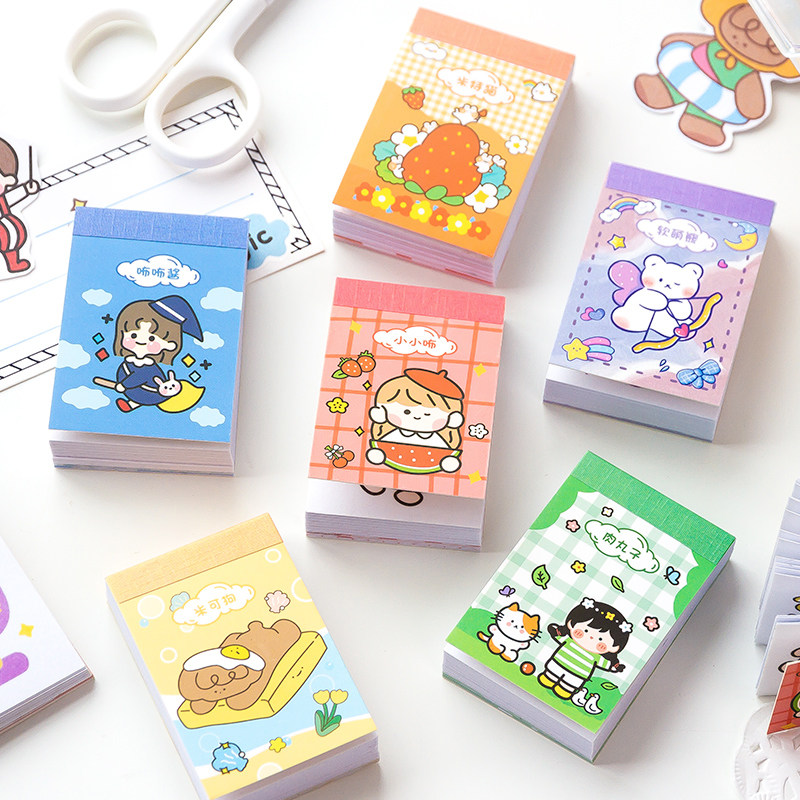 Message soft matter collection series hand account small bean sticker book girl heart cute cartoon character hand account decorative material sticker
