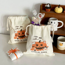 Halloween Candy Bag Creative Draw Rope Wrap Bag Cookies Candy Gift Bags Children Ghost Festival Party Decorative Bags