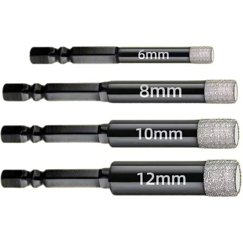 Ceramic Tile Punching Hole Opener Drill Bit Collection Dry Punching All-Ceramic Floor Vitrified Tiles Marble Round Hole Hand Electric Drill Special