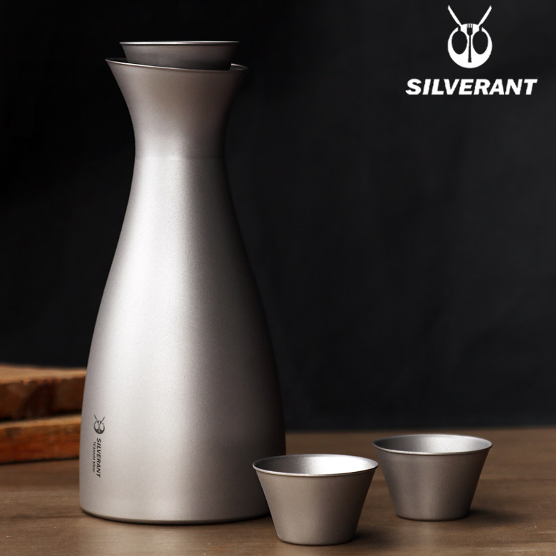 SLIVERANT silver Ant titanium strainer Double layer tea maker Home Outdoor portable tea set Travel Quick Guest Cup