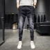 Han Pei quần jeans nam 9 điểm mùa hè Phiên bản Hàn Quốc của quần Slim feet xu hướng quần nam harem căng quần nam - Quần jean