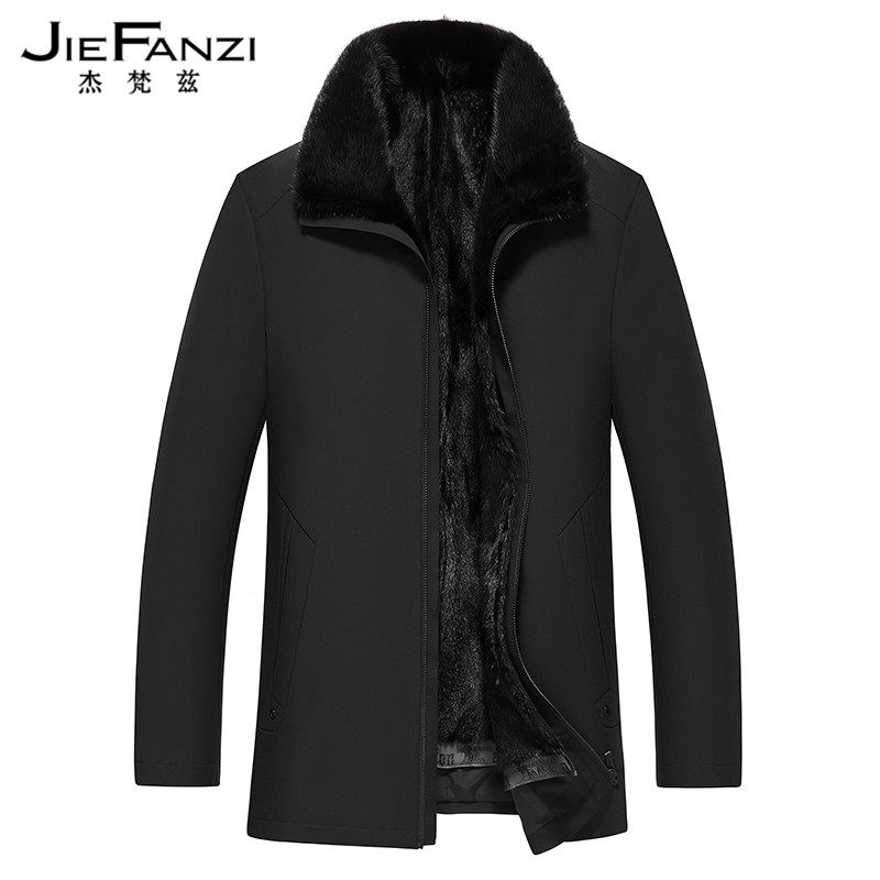 Men's leather clothes whole mink fur coat fur coat grass jacket winter new fur integrated water mink liner thickened Neovercome