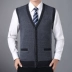 Mùa xuân và mùa thu áo dệt kim nam áo len trung niên vest gà trái tim nút V cổ áo vest vai cha áo len không tay đồ vest nam đẹp Dệt kim Vest