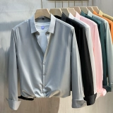 Демисезонная рубашка, утепленное термобелье, в корейском стиле