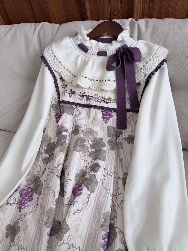 Luyu [Mianmian 3.0 Machine Knitted Version] Cute Lolita Autumn/Winter Sweater Layering Piece