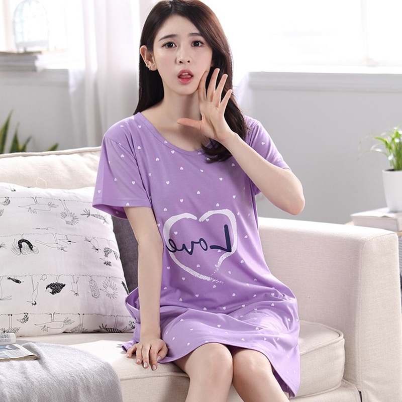 . Khá rắn màu pajama in mùa hè mát mẻ mẹ người phụ nữ cá tính sling váy cotton phụ nữ pajama cô gái.