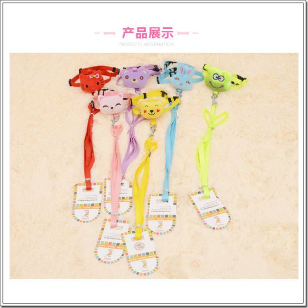 Net sữa đỏ chó đi bộ cổ áo Teddy kéo dây mèo ngọt ngào chihuahua nhỏ thú cưng chó con chó con đơn giản - Cat / Dog hàng ngày Neccessities Bát cho chó ăn