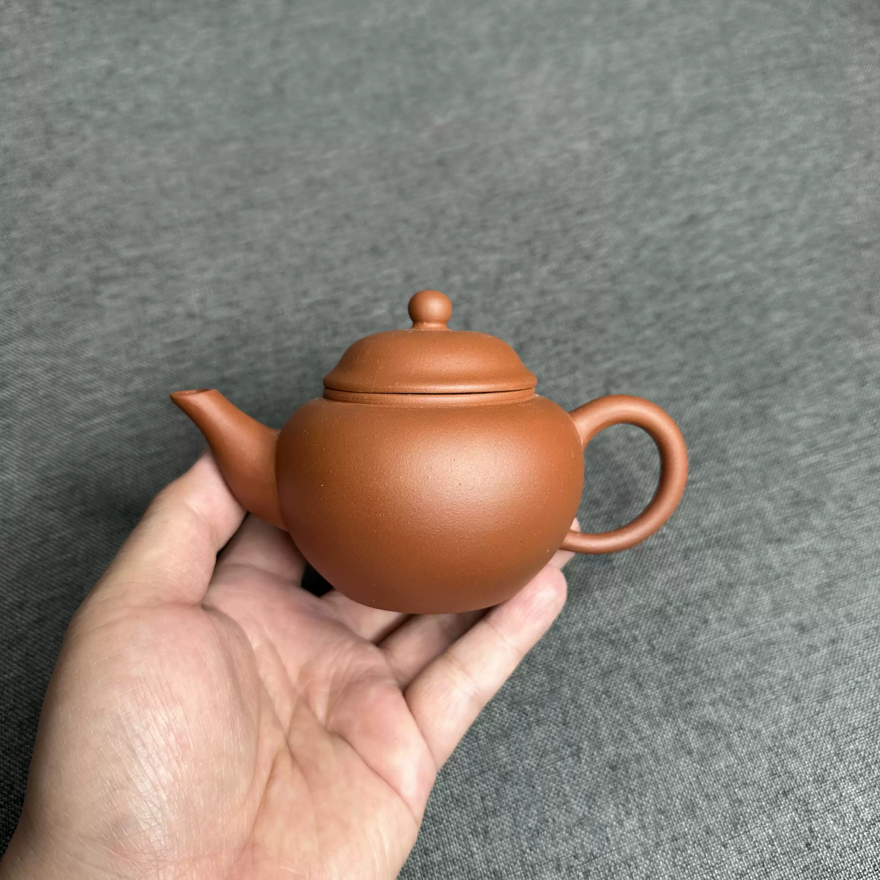 宜兴老紫砂一厂文革壶祥兴茶行150ml清水泥水平壶半手工制作紫砂壶