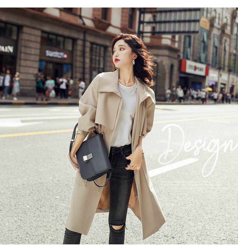 MAJE KARA Sensation Wind Jersey Woman Medium Long version 2022 Autumn new Inron close-up Lace Jacket Coat Big Coat