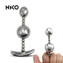 sm women's supplies metal anal plug pull beads go out invisible back court anus chrysanthemum anal expansion tail fun tool