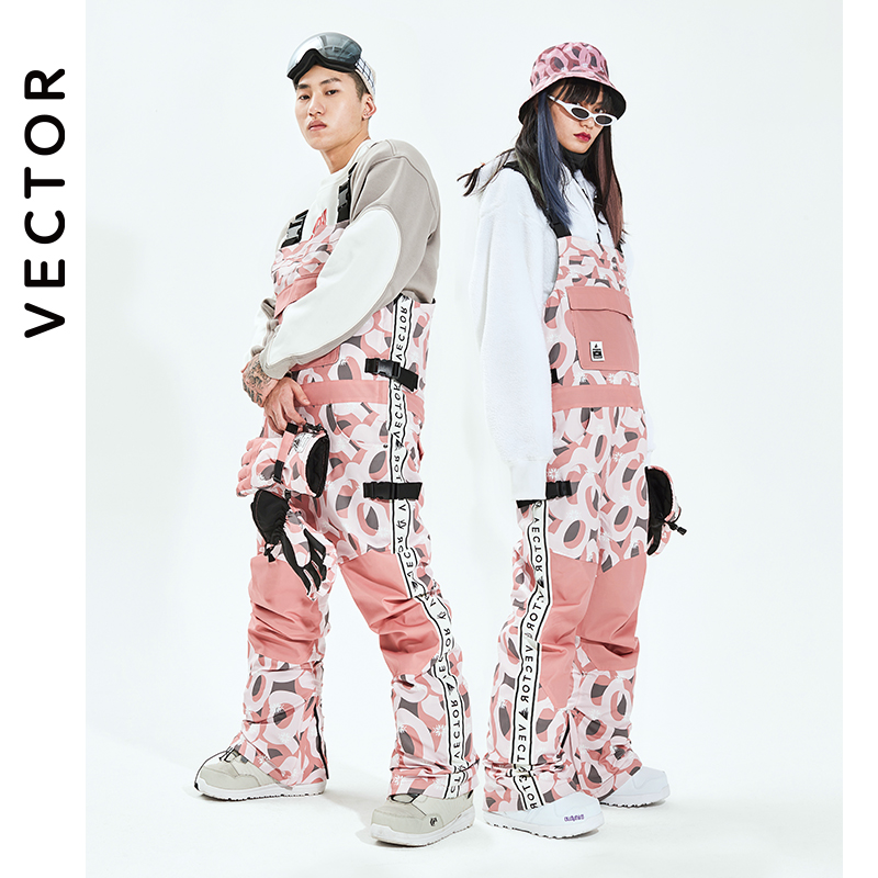 VECTOR ski pants women's trousers skiing baby bag pants suspenders men's thickening couple single-board double-board ski equipment