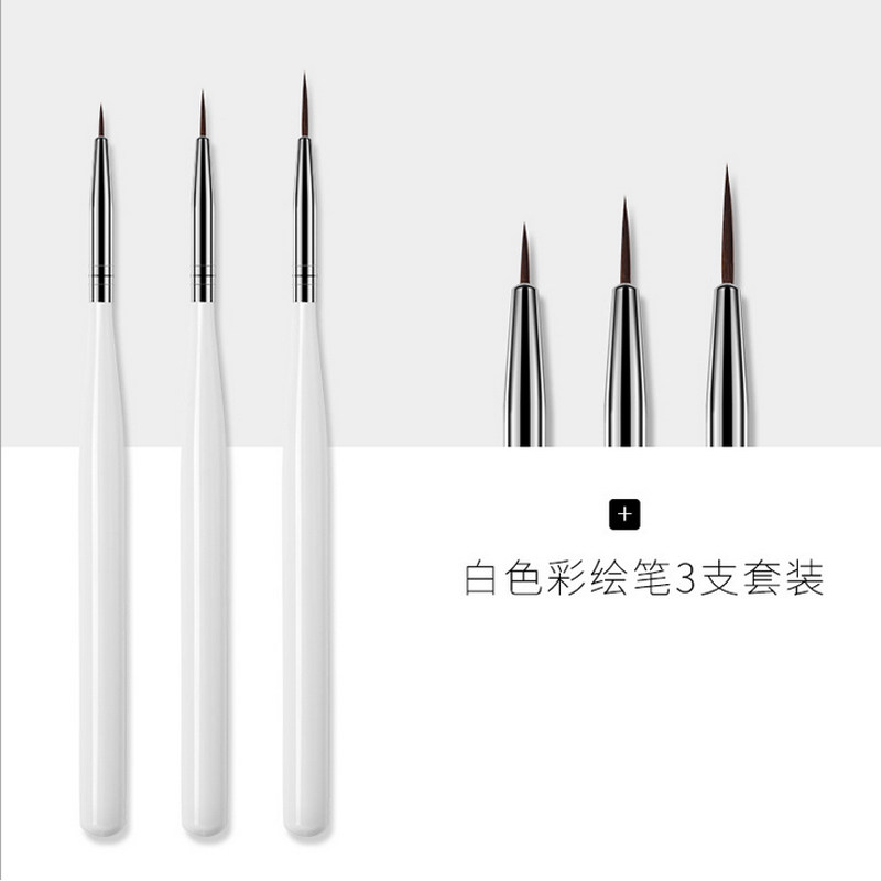 Medecor 3 pens nail painted pen drawing pen drawing wire pen thick middle fine white rod white fat pen 3-one suit-Taobao