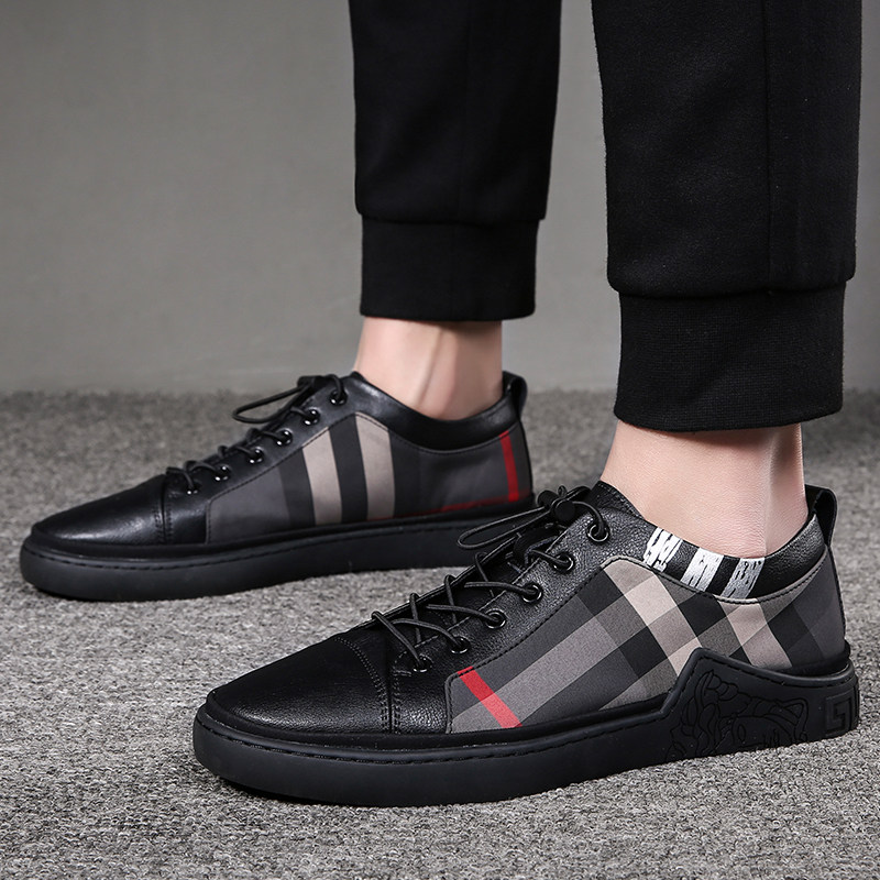 Tide brand men's shoes spring and autumn 2022 new business leather shoes wild casual Korean fashion trend breathable skateboard shoes