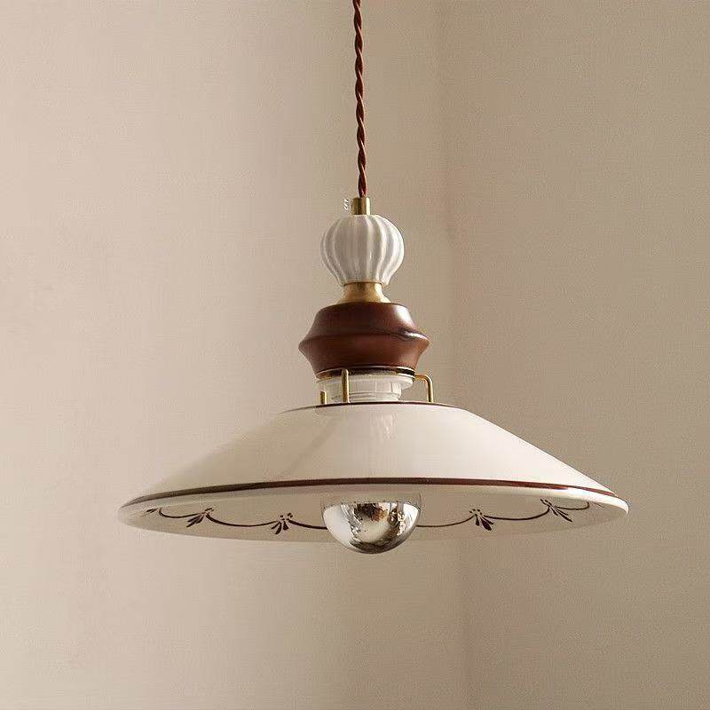 French-Style Vintage Hand-Painted Ceramic Pendant Light, Mid-Century Style Dining Room Bar Counter Entrance Hallway Creative Bedroom Bedside Small Pendant Light French-Style Vintage Hand-Painted Ceramic Pendant Light, Mid-Century Style Dining Room Bar Counter Entrance Hallway Creative Bedroom Bedside Small Pendant Light
