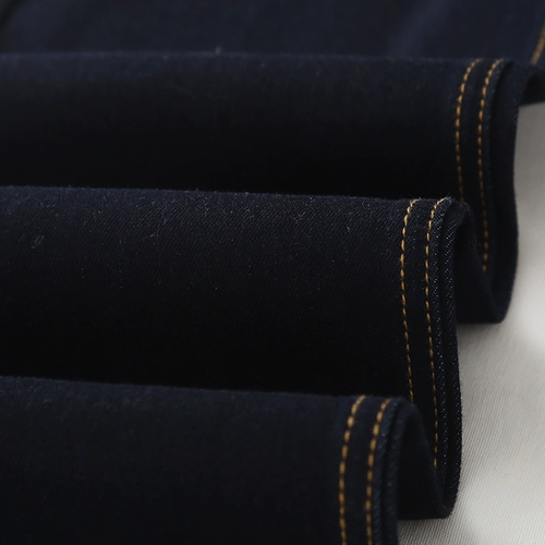 Ретро синие джинсы для отдыха, штаны, в американском стиле, высокая талия, свободный прямой крой